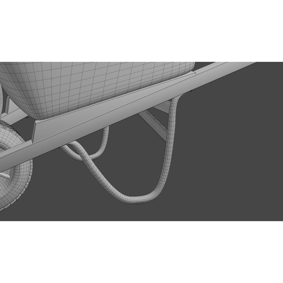 Wheelbarrow 3D Model – PBR Textured, Game-Ready Formats - View 19