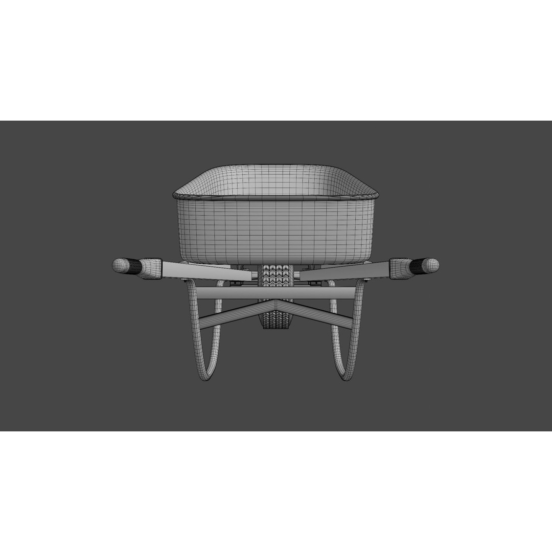 Wheelbarrow 3D Model – PBR Textured, Game-Ready Formats - View 21