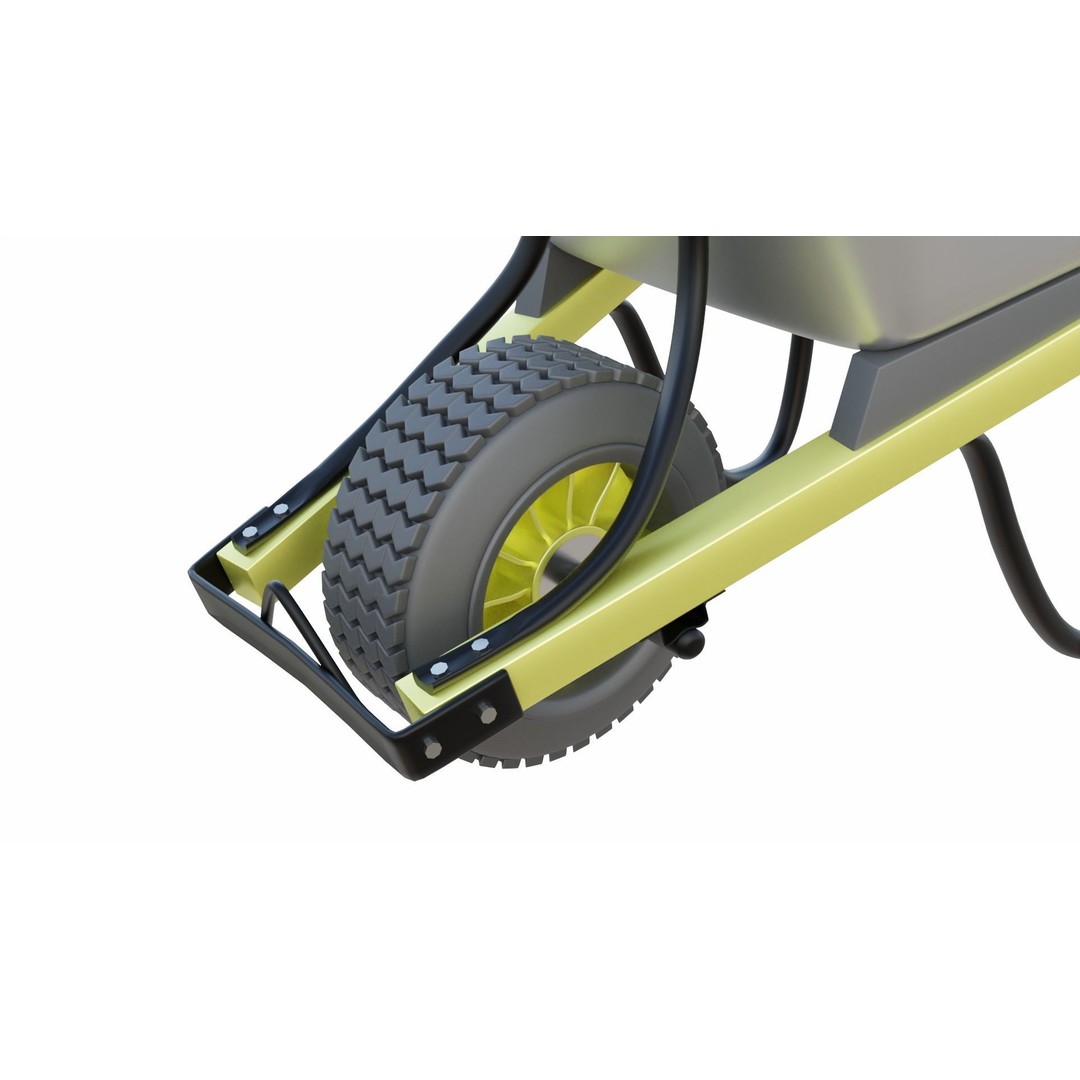 Wheelbarrow 3D Model – PBR Textured, Game-Ready Formats - View 5