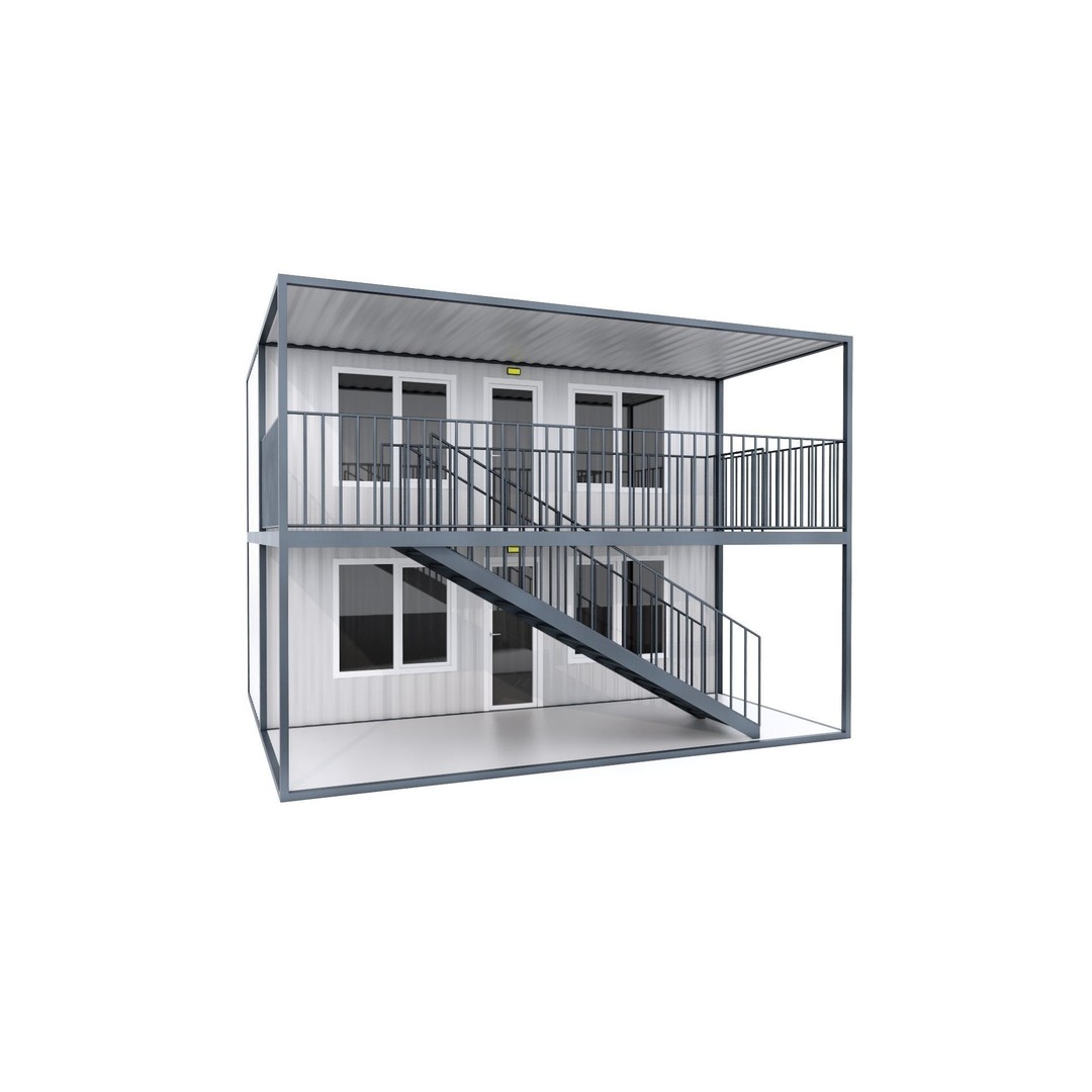 Container 3D Model – Low Poly Industrial Asset, FBX & OBJ Formats - View 13