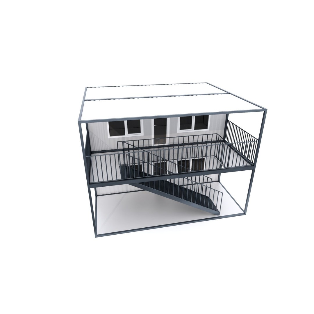 Container 3D Model – Low Poly Industrial Asset, FBX & OBJ Formats - View 22