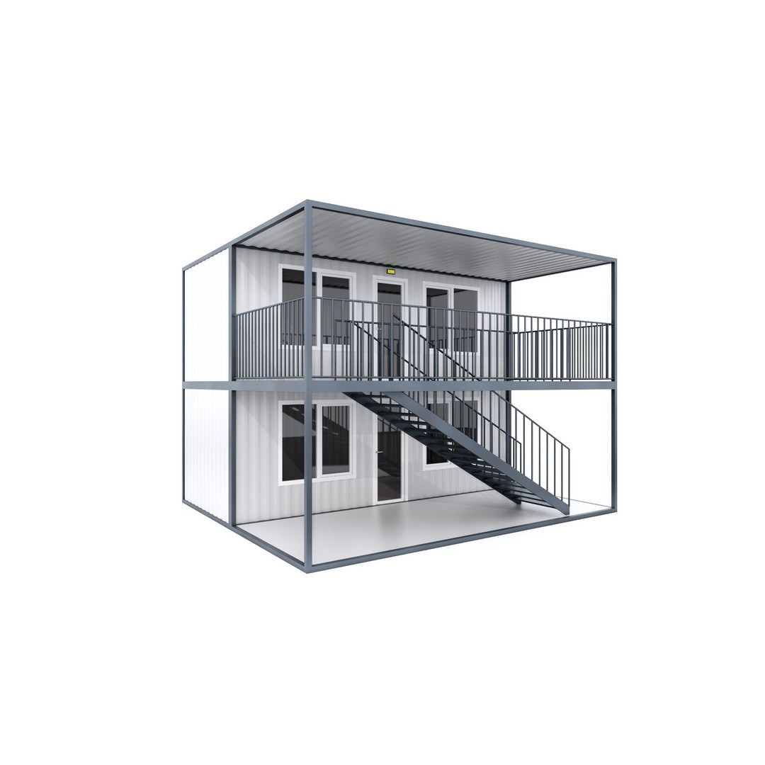 Container 3D Model – Low Poly Industrial Asset, FBX & OBJ Formats - View 4
