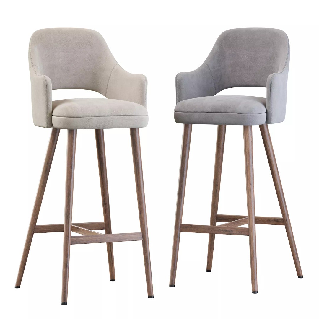 Costanza Barstool 3D Model – Modern Design with Comfort Features - View 8