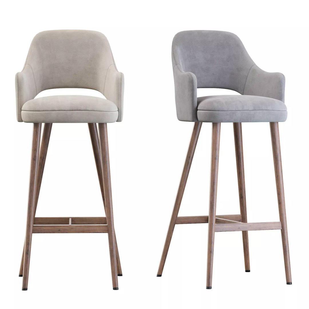 Costanza Barstool 3D Model – Modern Design with Comfort Features - View 9