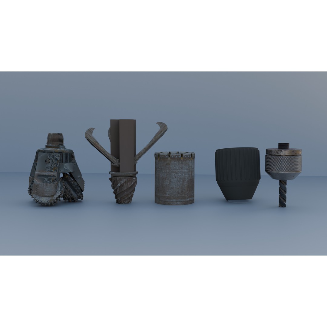 Surface Top Hammer Drill 3D Model – High Poly Industrial Equipment, Blender - View 5