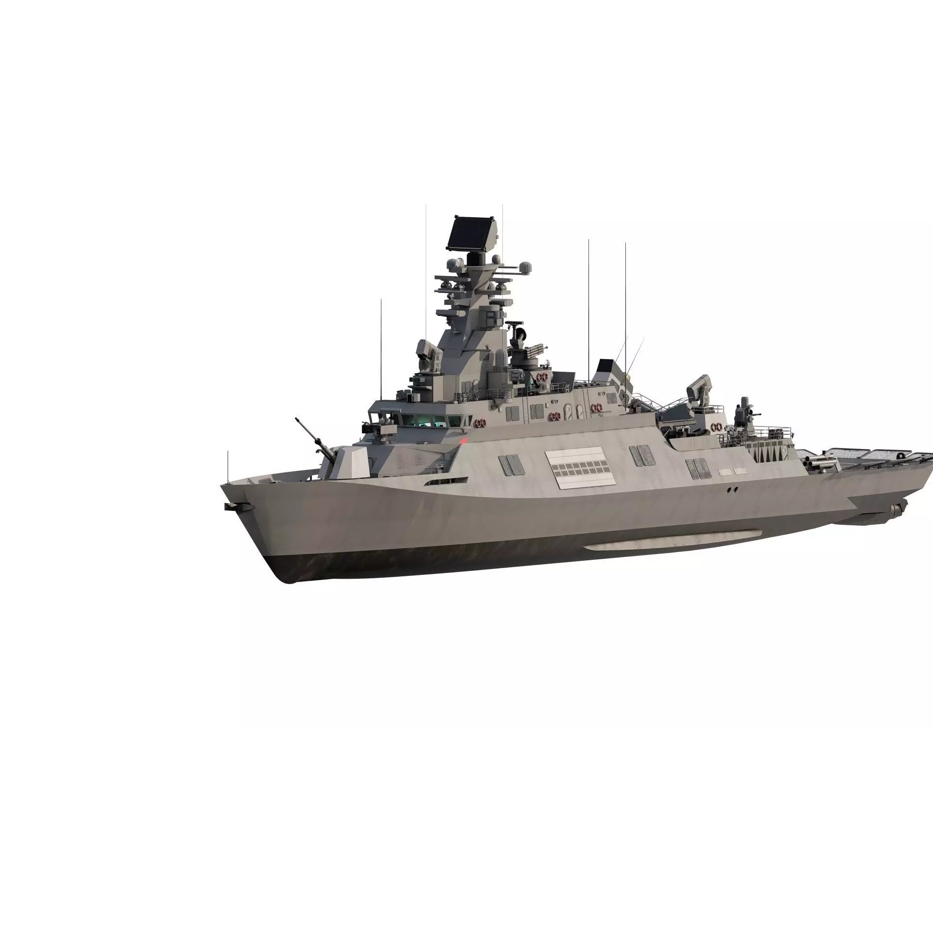 Multirole Combat Corvette - Game-Ready 3D Model - View 2