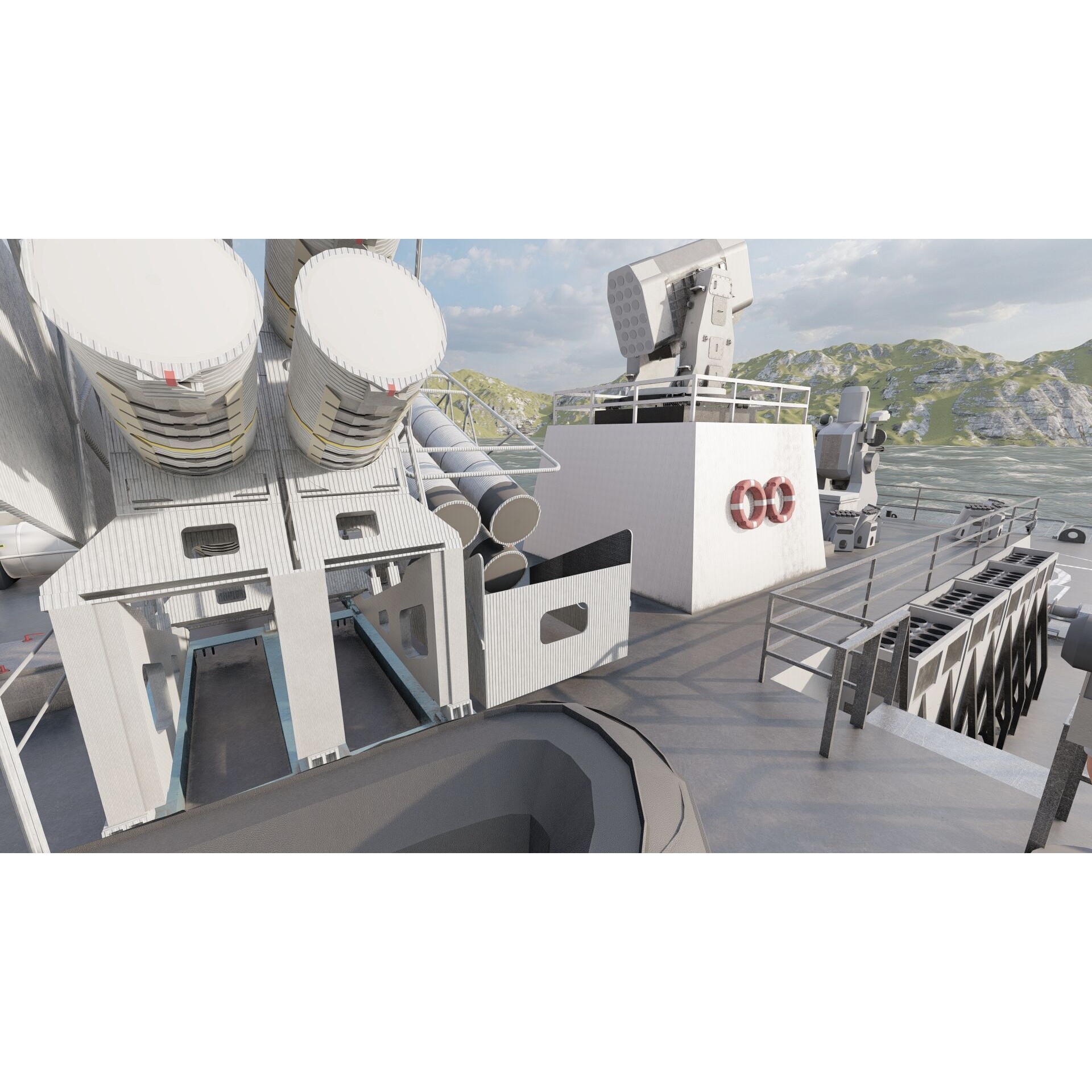 Multirole Combat Corvette - Game-Ready 3D Model - View 24