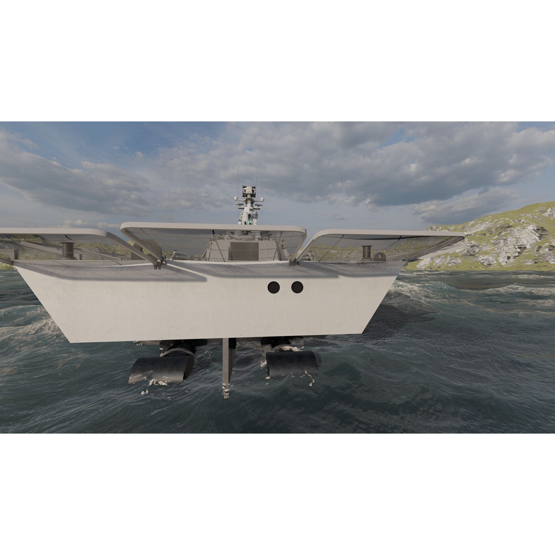 Multirole Combat Corvette - Game-Ready 3D Model - View 29