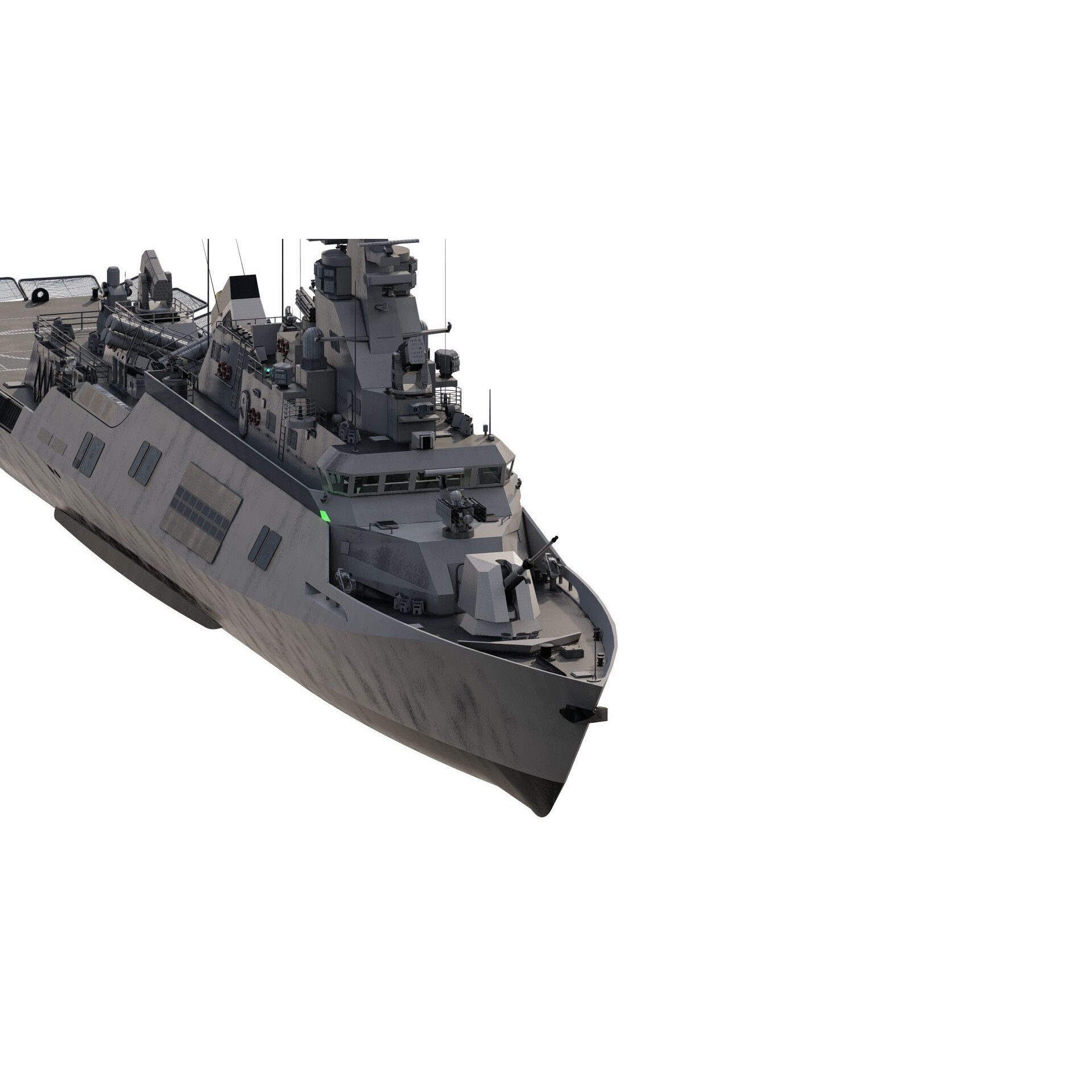 Multirole Combat Corvette - Game-Ready 3D Model - View 4