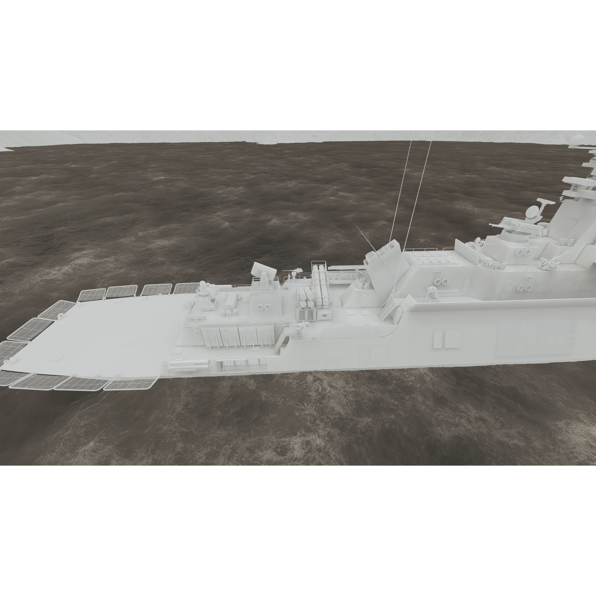 Multirole Combat Corvette - Game-Ready 3D Model - View 43