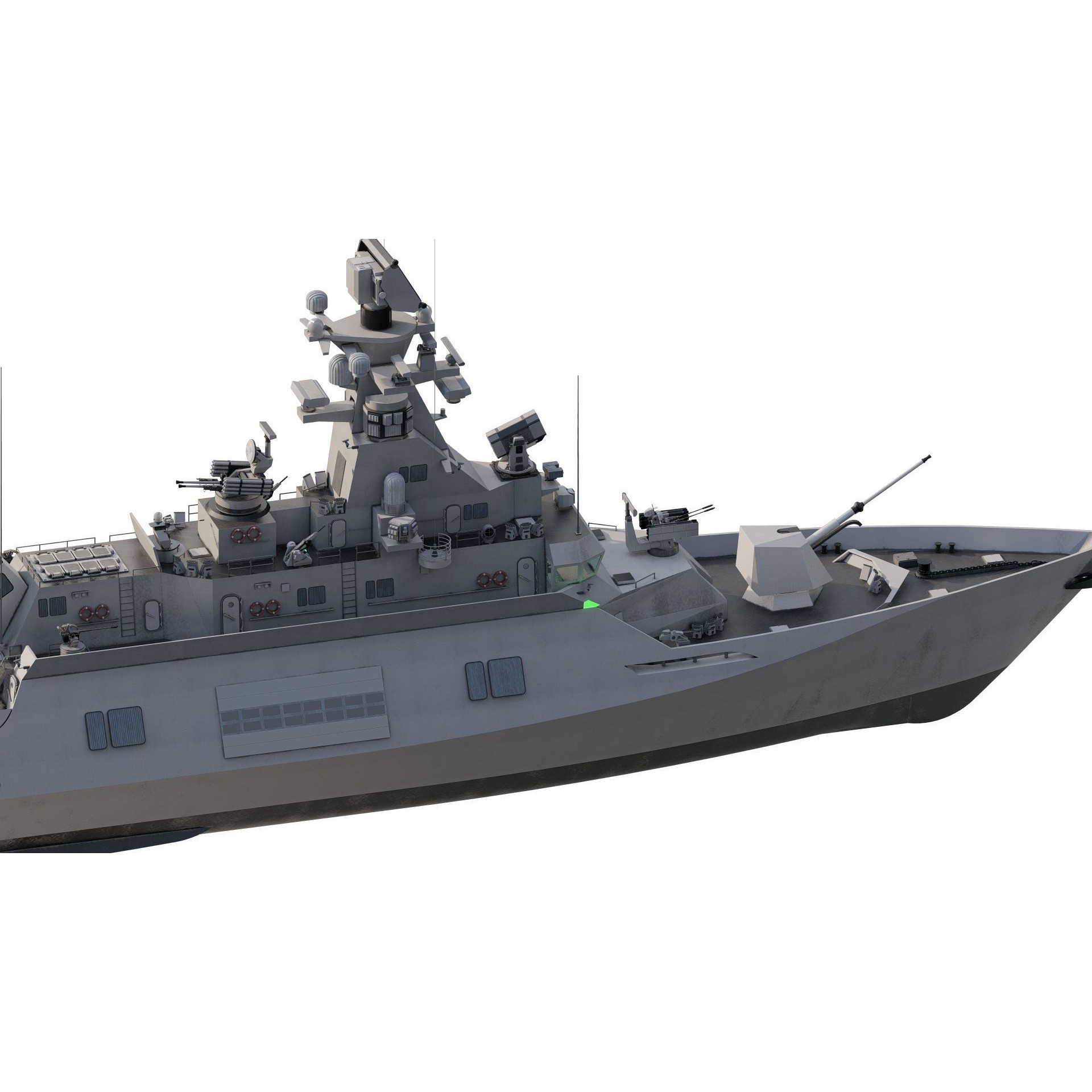 Multirole Combat Corvette - Game-Ready 3D Model - View 5