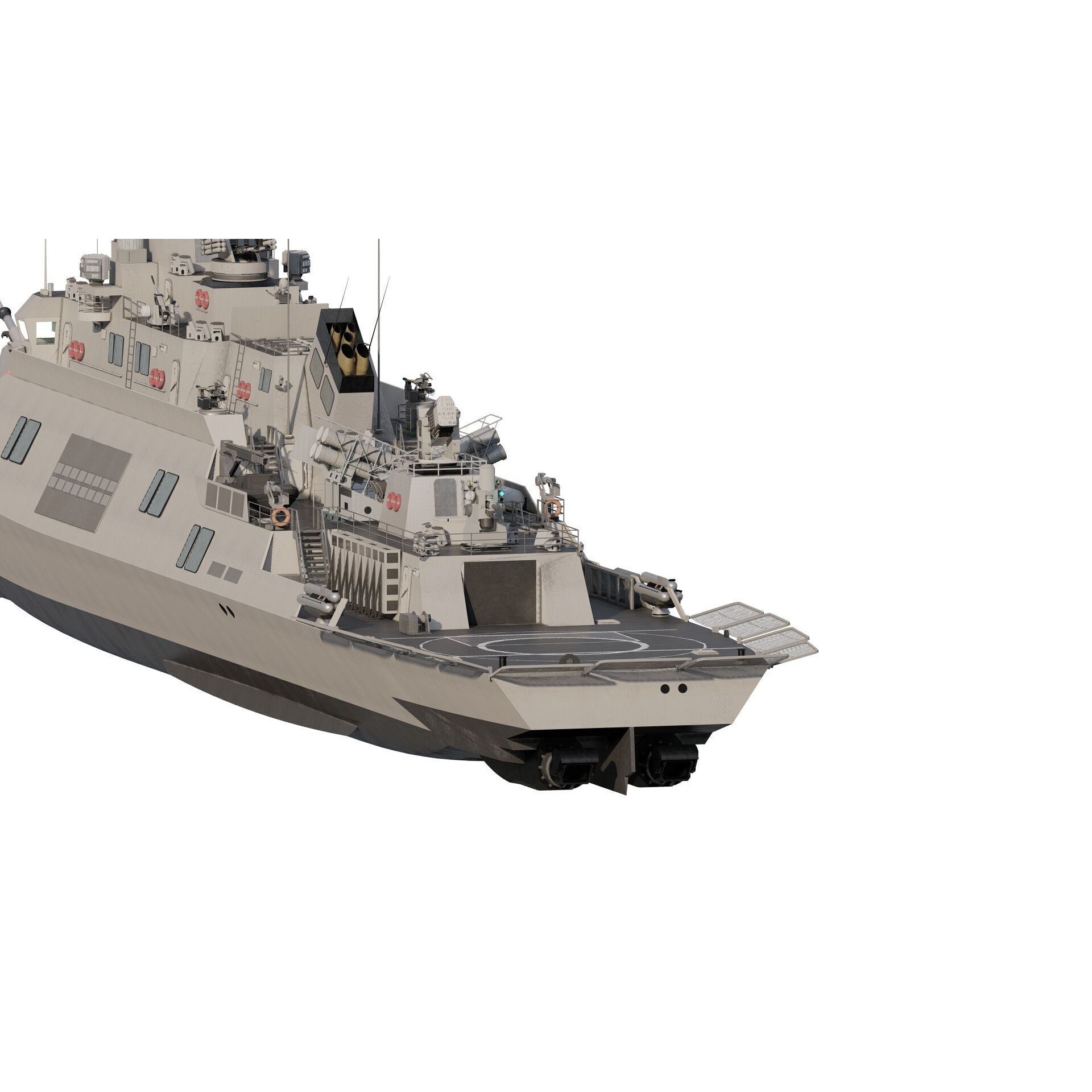 Multirole Combat Corvette - Game-Ready 3D Model - View 7