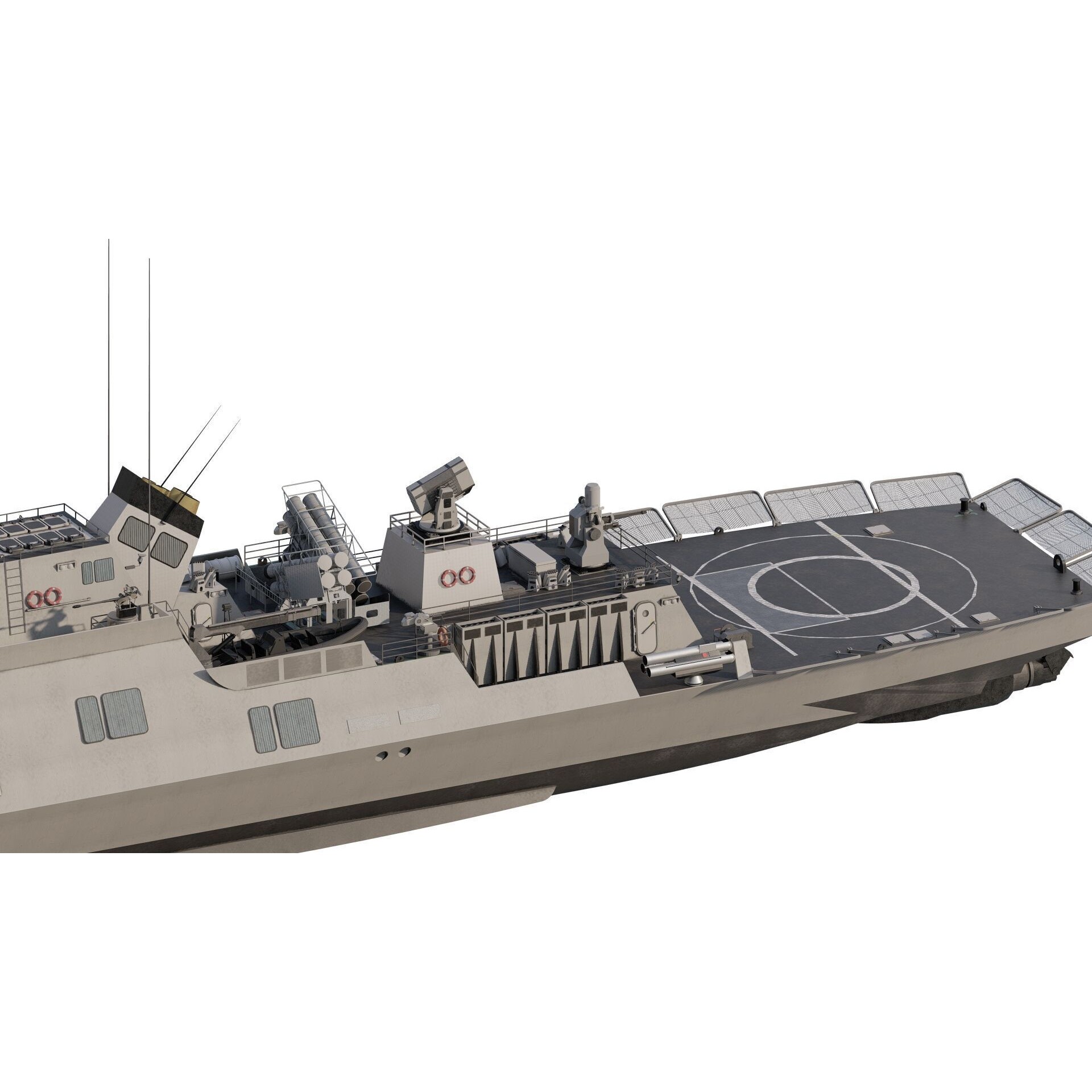 Multirole Combat Corvette - Game-Ready 3D Model - View 8