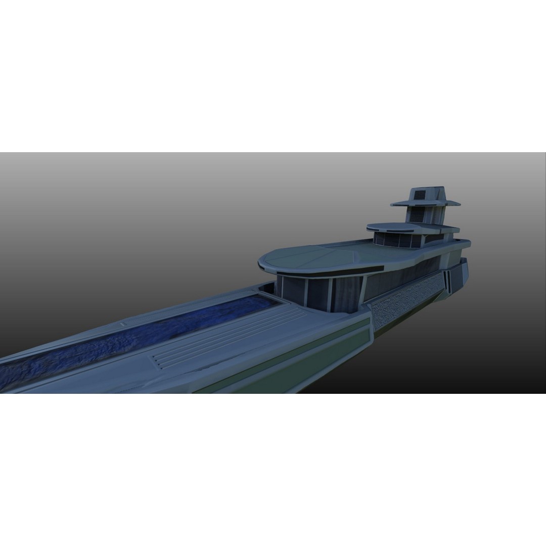 Yacht 3D Model – Low Poly Concept Design, FBX & PBR Textures