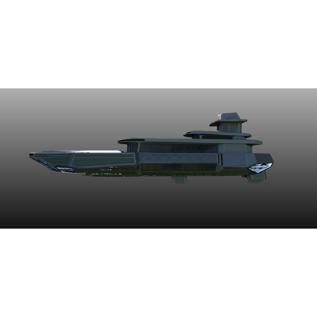 Yacht 3D Model – Low Poly Concept Design, FBX & PBR Textures - View 12