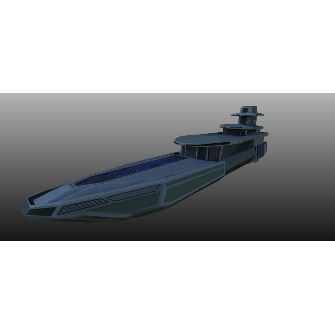 Yacht 3D Model – Low Poly Concept Design, FBX & PBR Textures - View 13