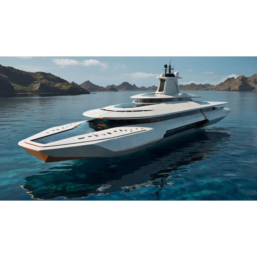 Yacht 3D Model – Low Poly Concept Design, FBX & PBR Textures - View 2