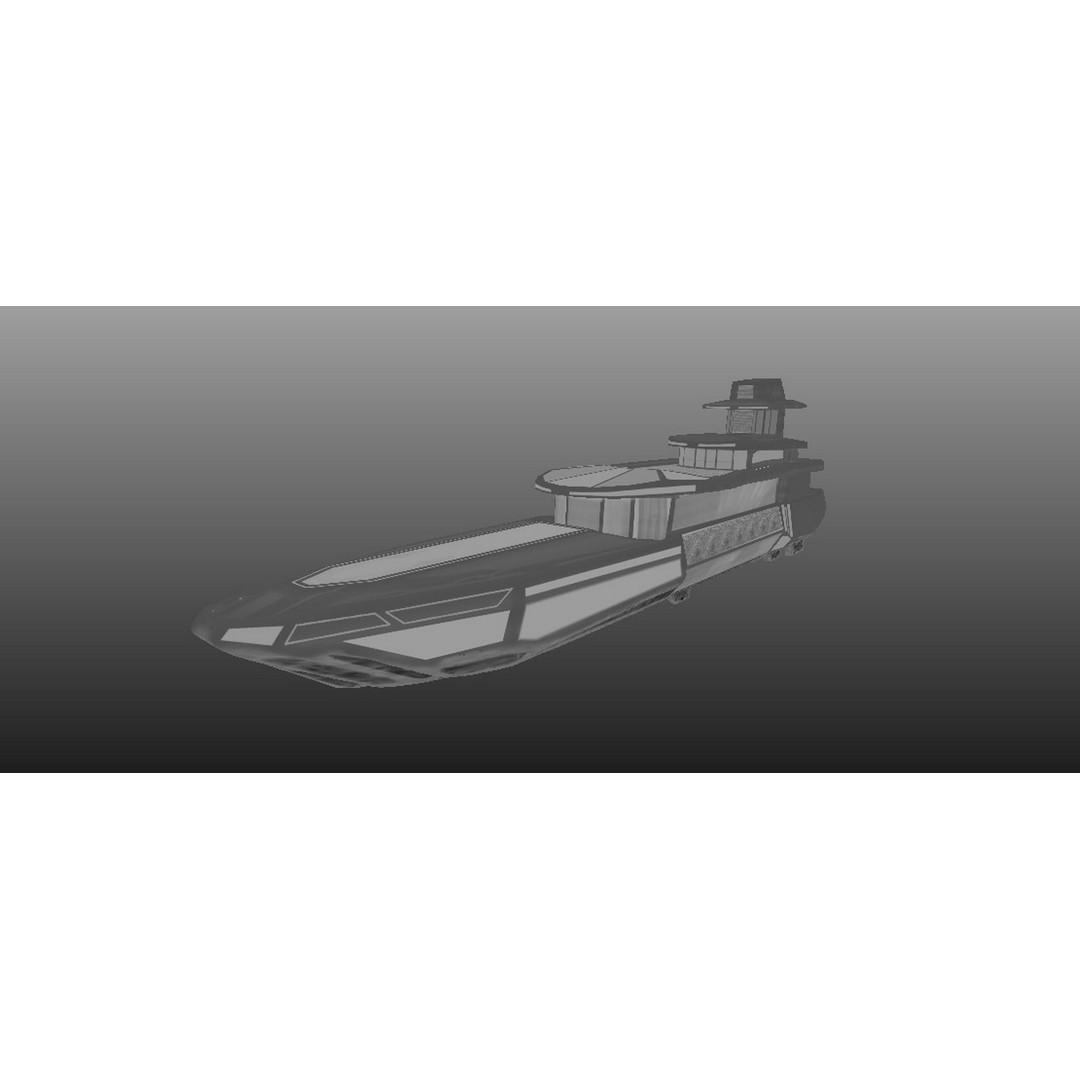 Yacht 3D Model – Low Poly Concept Design, FBX & PBR Textures - View 5