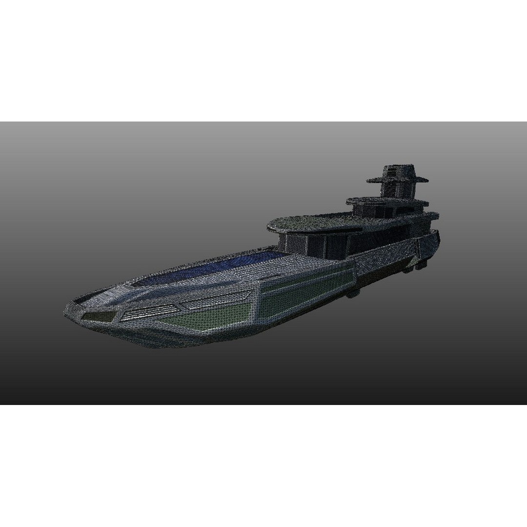 Yacht 3D Model – Low Poly Concept Design, FBX & PBR Textures - View 7