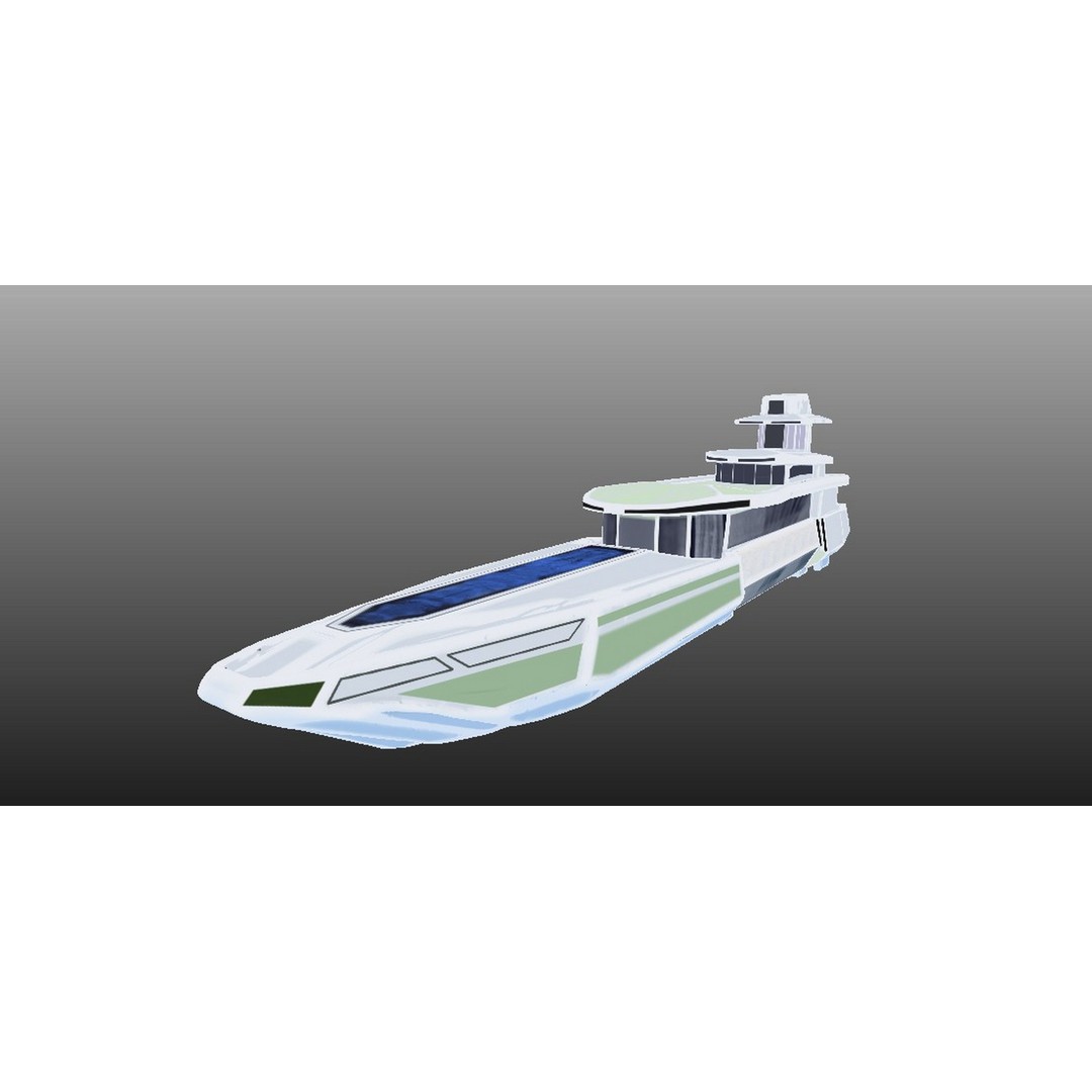 Yacht 3D Model – Low Poly Concept Design, FBX & PBR Textures - View 8
