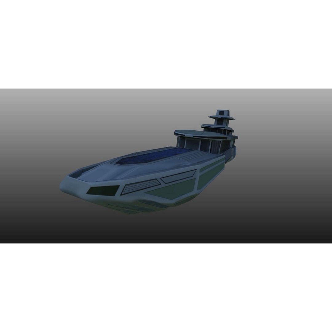 Yacht 3D Model – Low Poly Concept Design, FBX & PBR Textures - View 9