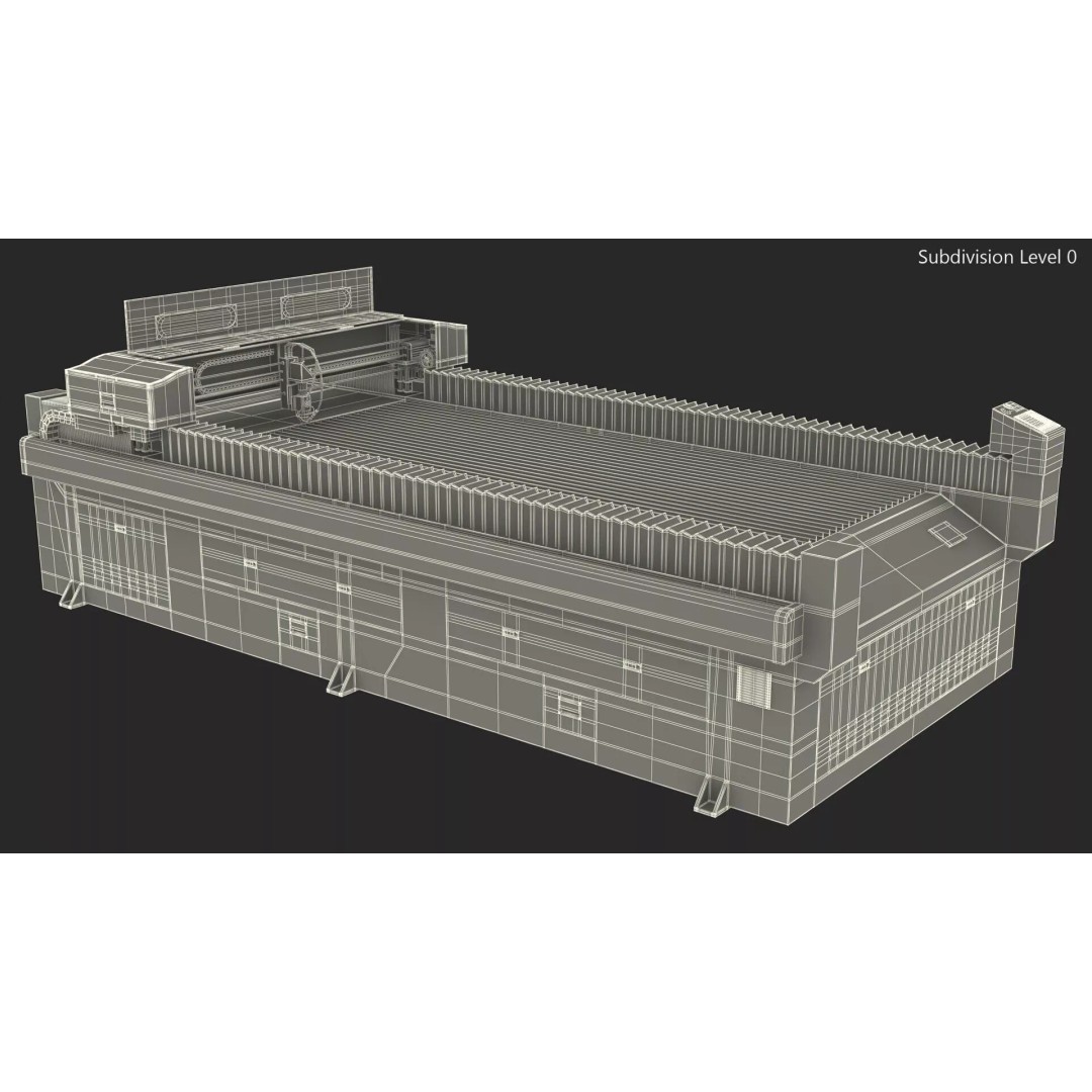 Reaying Industrial Sheet Metal Laser Cutter 3D Model – Rigged PBR Asset - View 18