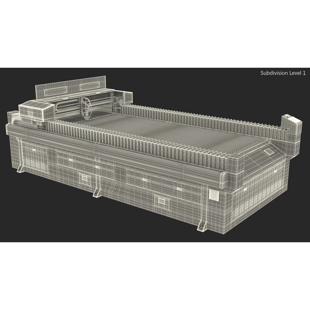 Reaying Industrial Sheet Metal Laser Cutter 3D Model – Rigged PBR Asset - View 19