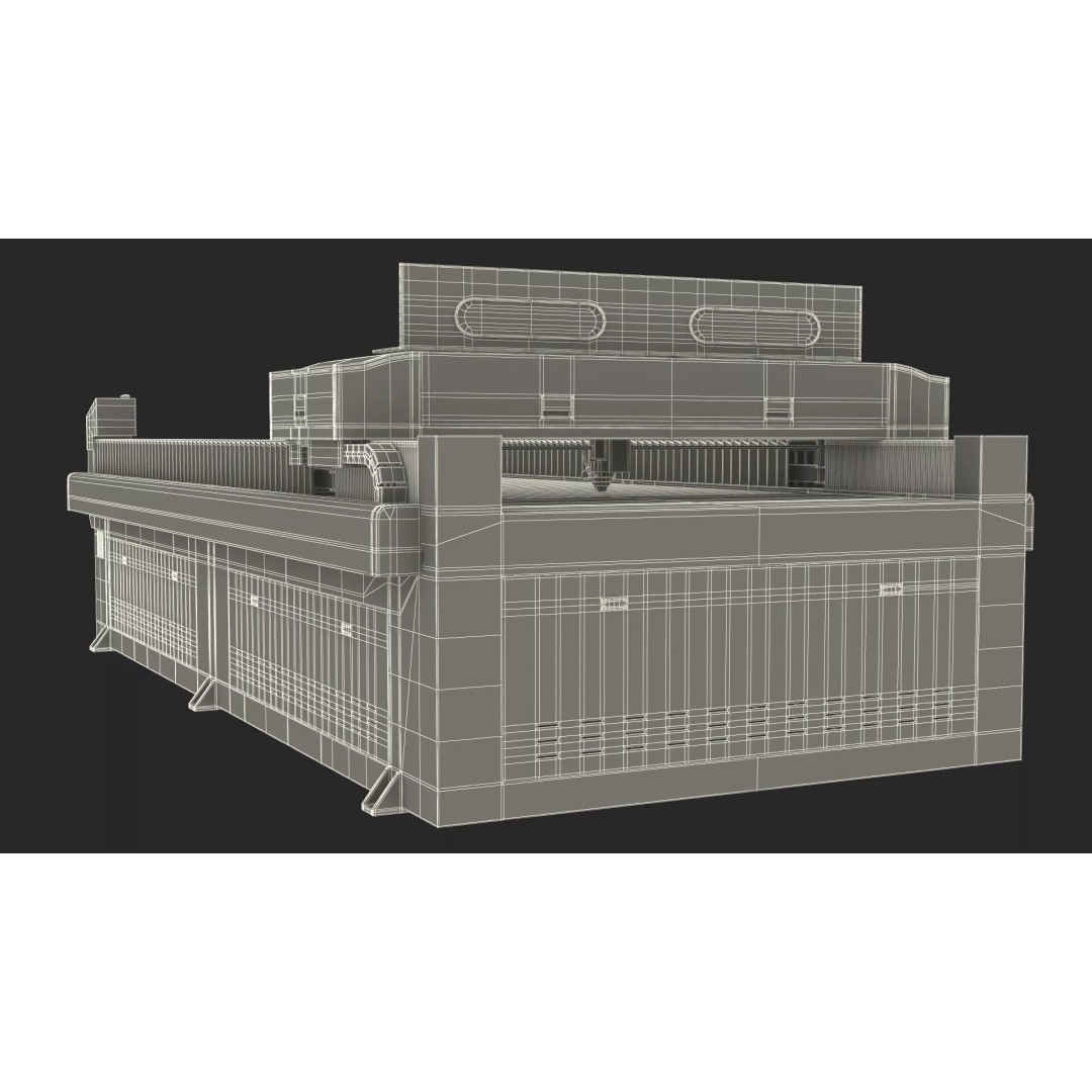 Reaying Industrial Sheet Metal Laser Cutter 3D Model – Rigged PBR Asset - View 24