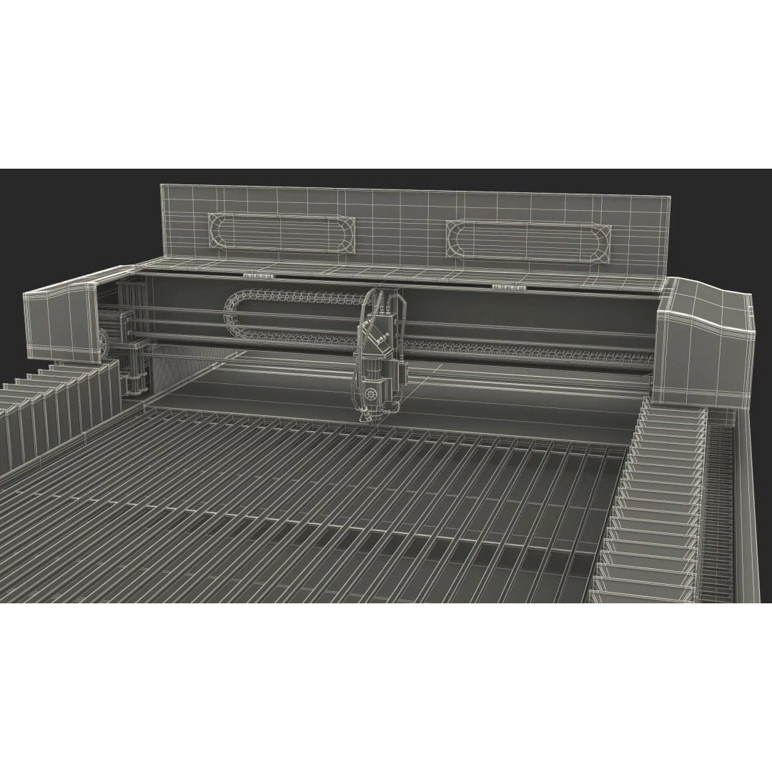 Reaying Industrial Sheet Metal Laser Cutter 3D Model – Rigged PBR Asset - View 25