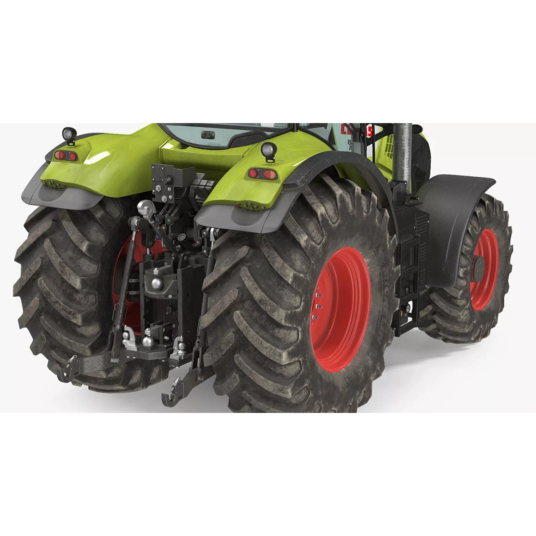 Claas Axion 800 Dirty Tractor 3D Model – High Poly PBR Farm Vehicle, FBX - View 12