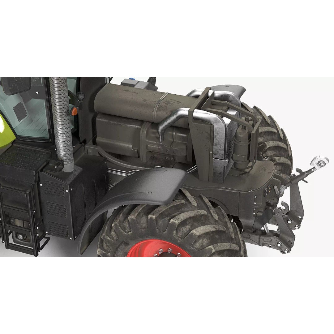 Claas Axion 800 Dirty Tractor 3D Model – High Poly PBR Farm Vehicle, FBX - View 17