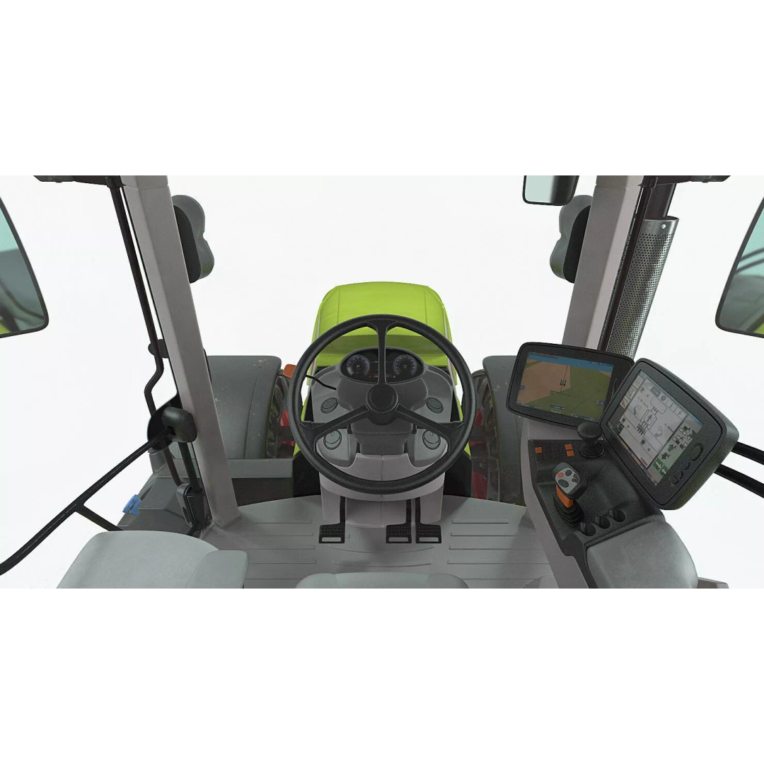 Claas Axion 800 Dirty Tractor 3D Model – High Poly PBR Farm Vehicle, FBX - View 18