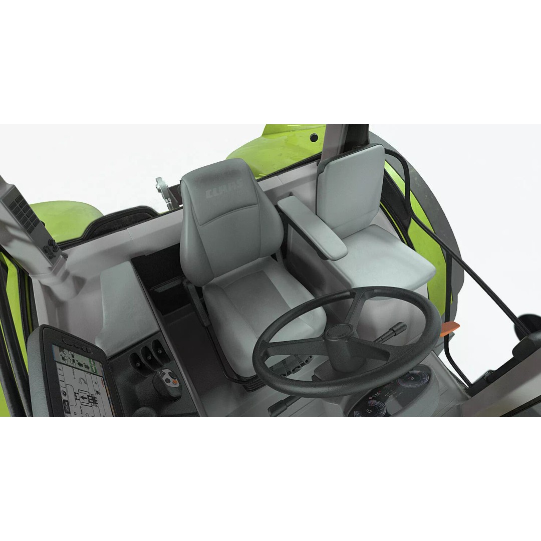 Claas Axion 800 Dirty Tractor 3D Model – High Poly PBR Farm Vehicle, FBX - View 21