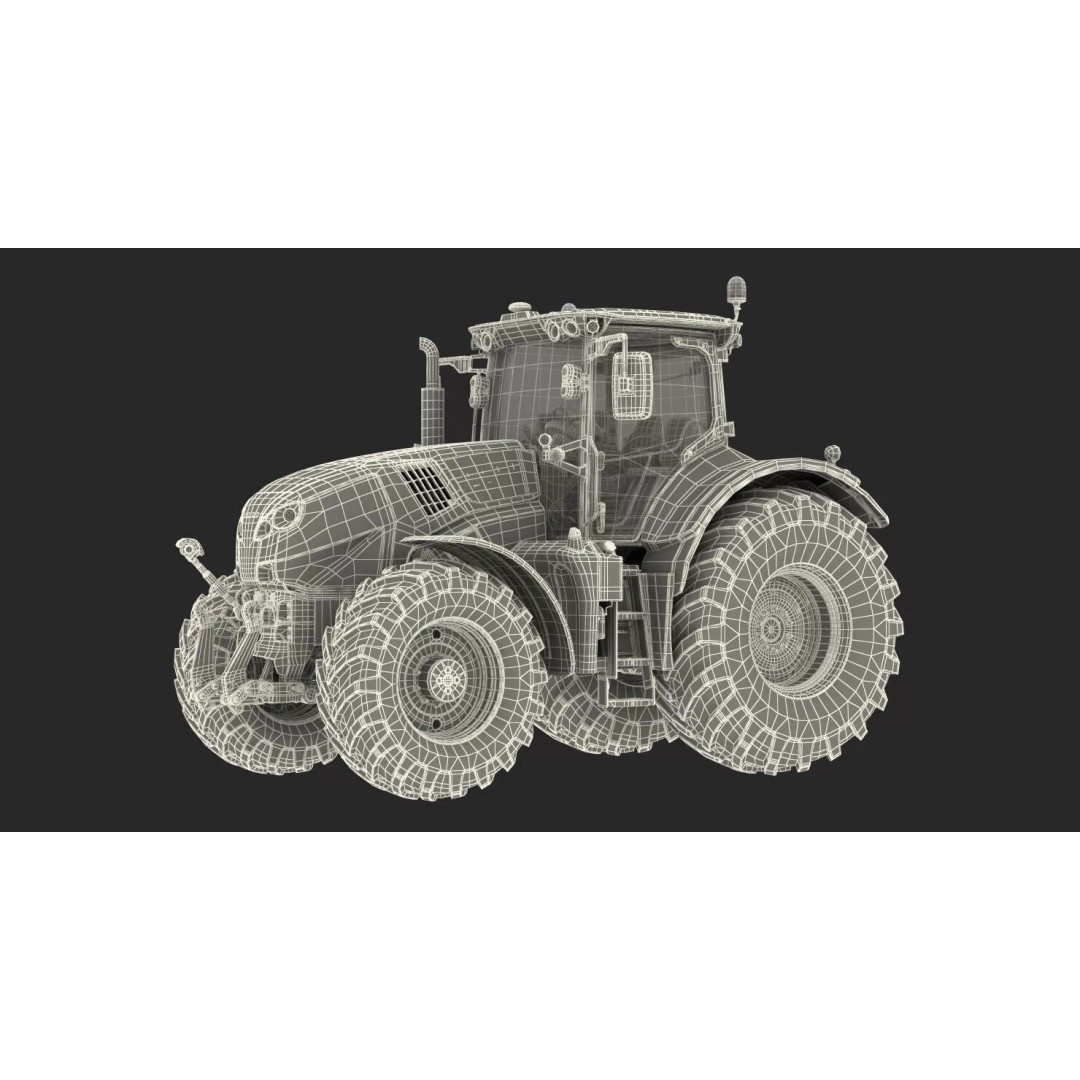 Claas Axion 800 Dirty Tractor 3D Model – High Poly PBR Farm Vehicle, FBX - View 31