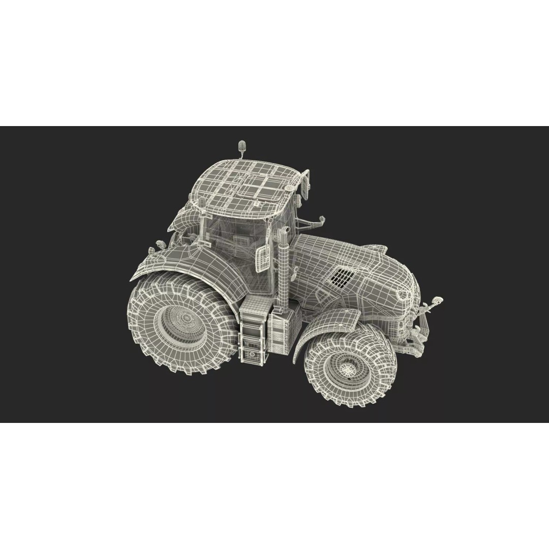 Claas Axion 800 Dirty Tractor 3D Model – High Poly PBR Farm Vehicle, FBX - View 32