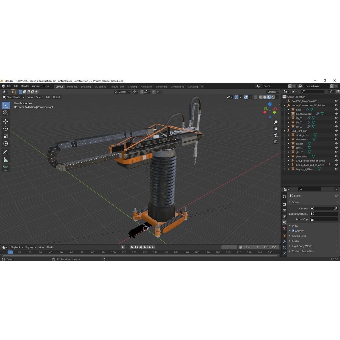 House Construction 3D Model – High Poly PBR Printer for Building Design - View 22