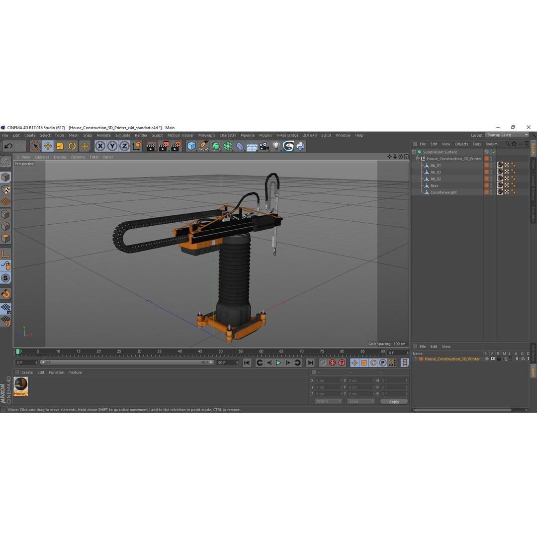 House Construction 3D Model – High Poly PBR Printer for Building Design - View 24