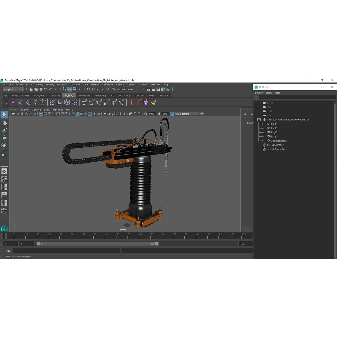 House Construction 3D Model – High Poly PBR Printer for Building Design - View 25