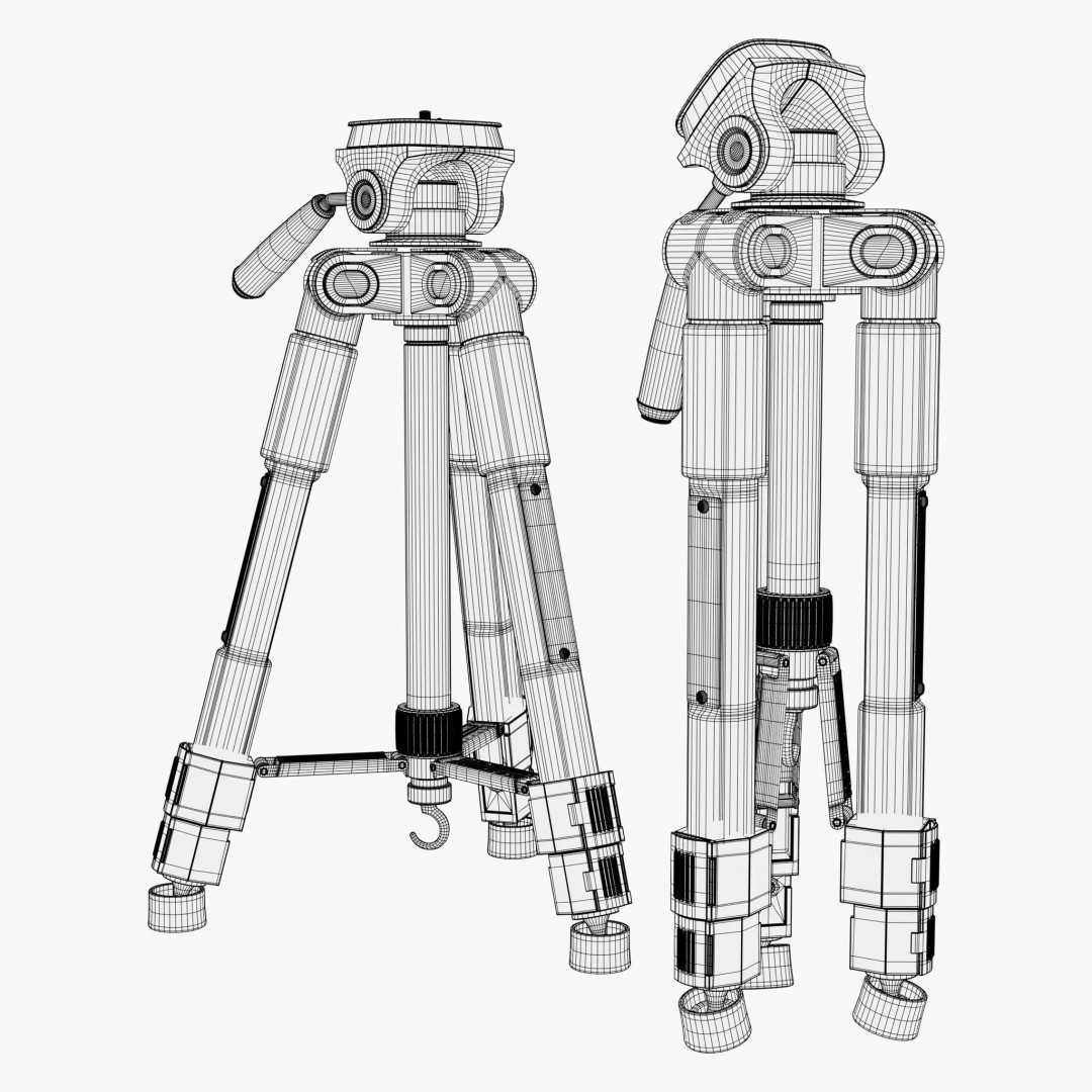 Professional Telescopic Tripod M1 3D Model – Realistic PBR Asset, Blender & FBX Formats - View 10