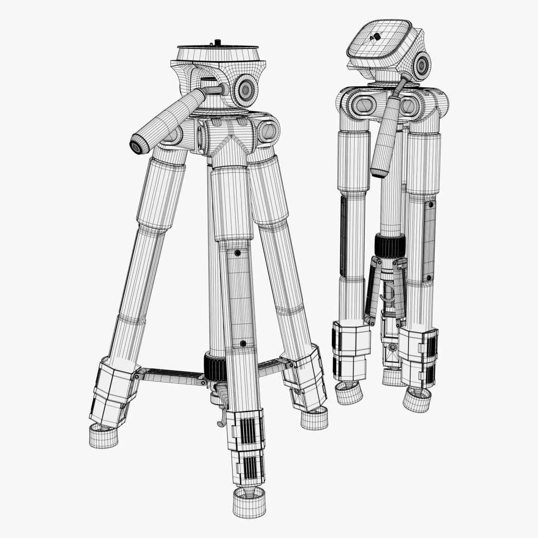 Professional Telescopic Tripod M1 3D Model – Realistic PBR Asset, Blender & FBX Formats - View 11