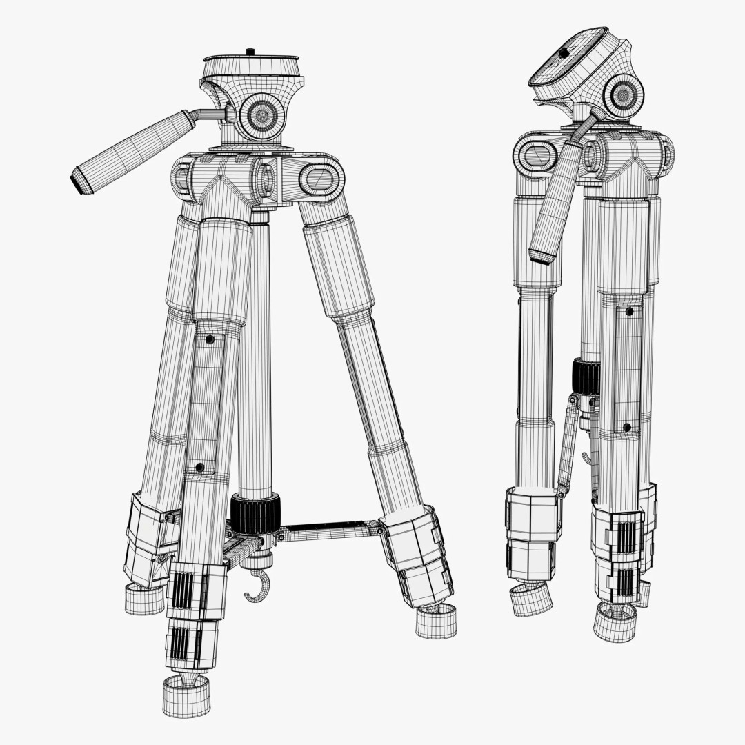 Professional Telescopic Tripod M1 3D Model – Realistic PBR Asset, Blender & FBX Formats - View 12