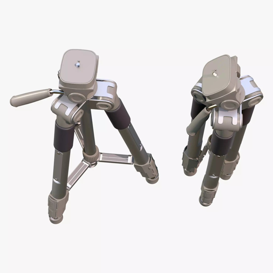 Professional Telescopic Tripod M1 3D Model – Realistic PBR Asset, Blender & FBX Formats - View 3