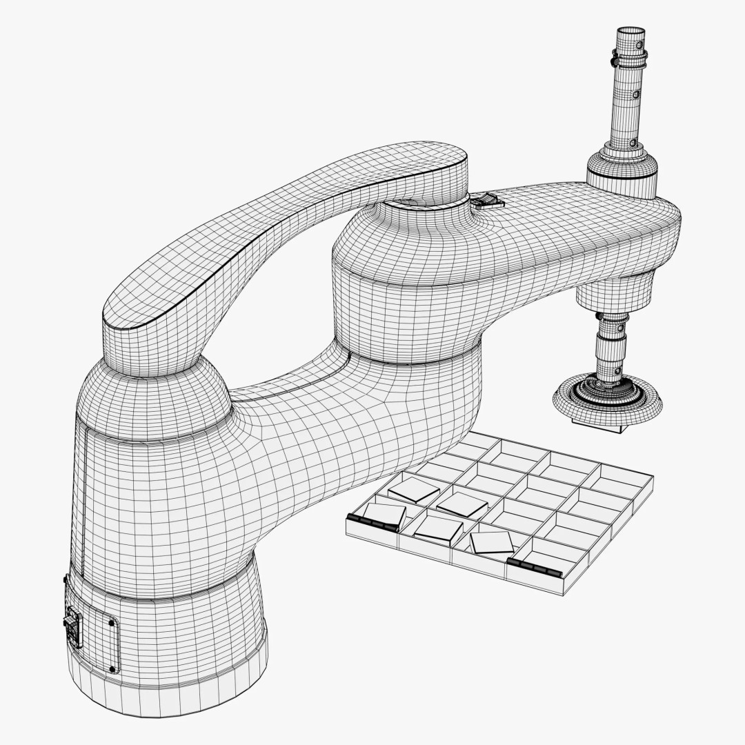 SCARA Robot 3D Model – Industrial Automation Design, FBX, PBR - View 11