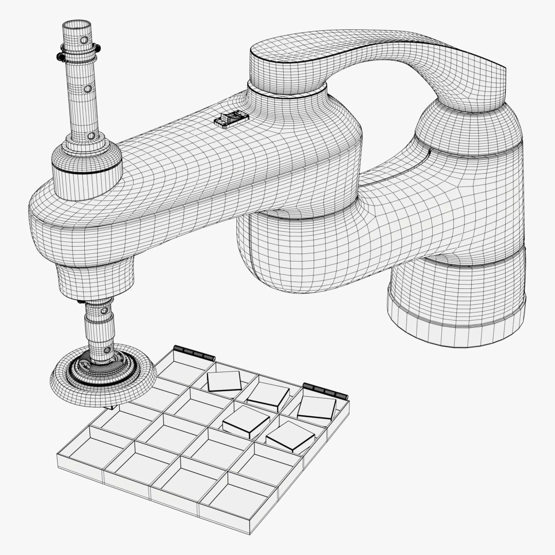SCARA Robot 3D Model – Industrial Automation Design, FBX, PBR - View 8