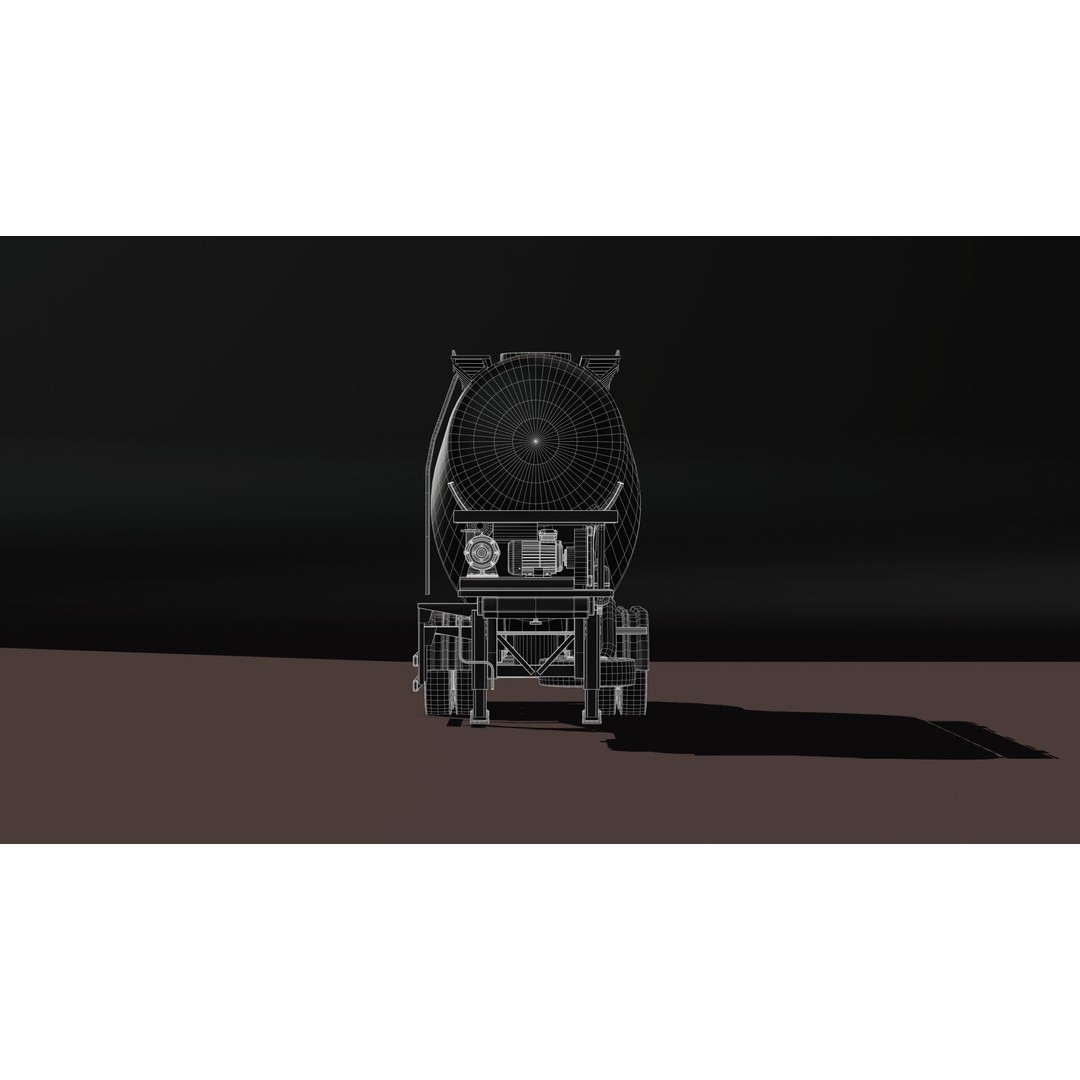 Cement Tanker Semi-Trailer 3D Model – High Detail Game-Ready Asset, FBX, OBJ, Blender - View 13