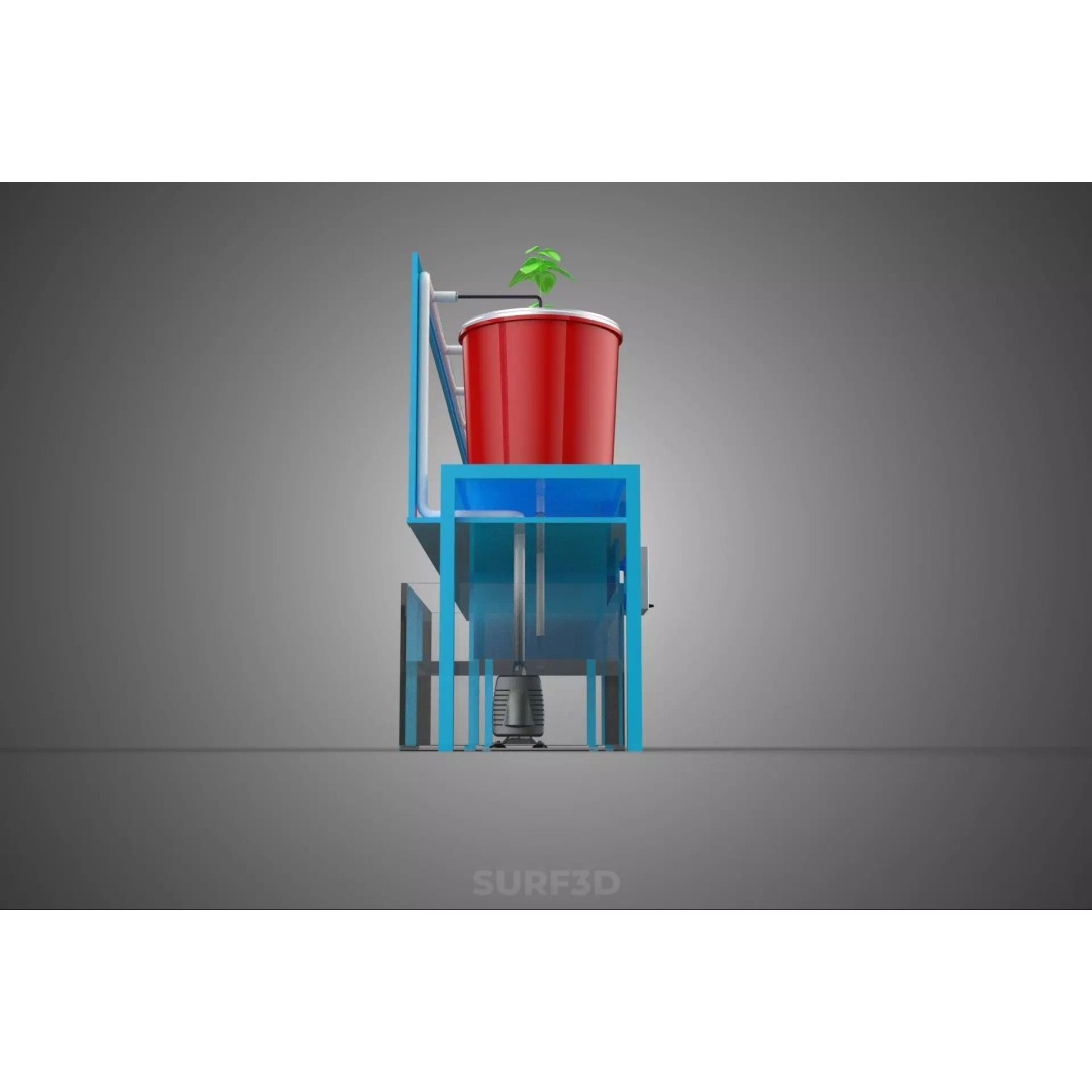 IoT Smart Control Dutch Bucket Hydroponic System 3D Model – PBR Formats - View 12