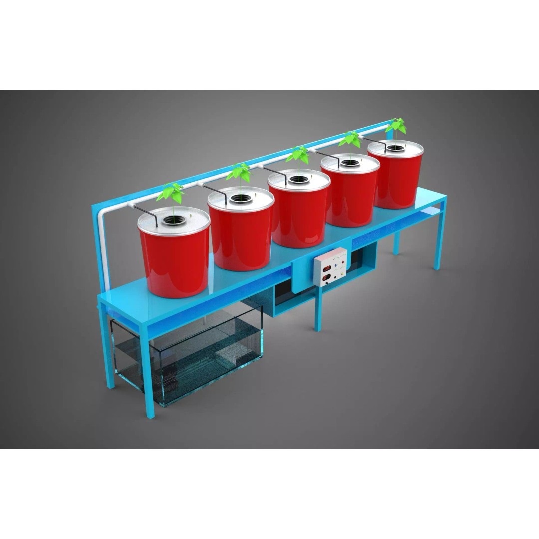 IoT Smart Control Dutch Bucket Hydroponic System 3D Model – PBR Formats - View 2