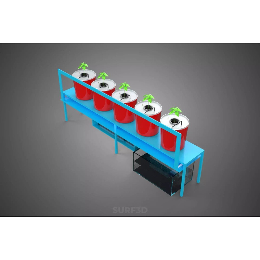 IoT Smart Control Dutch Bucket Hydroponic System 3D Model – PBR Formats - View 20