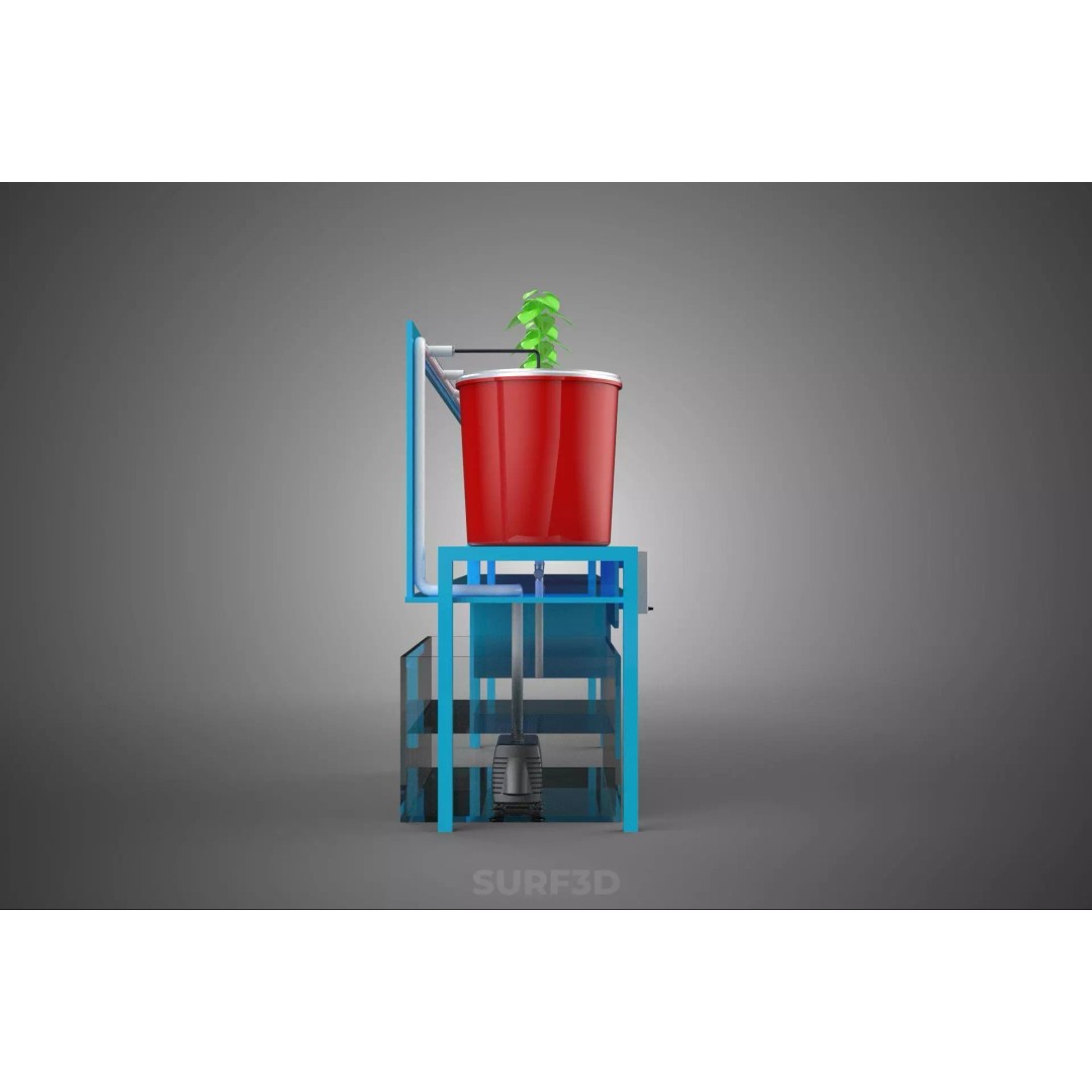 IoT Smart Control Dutch Bucket Hydroponic System 3D Model – PBR Formats - View 26