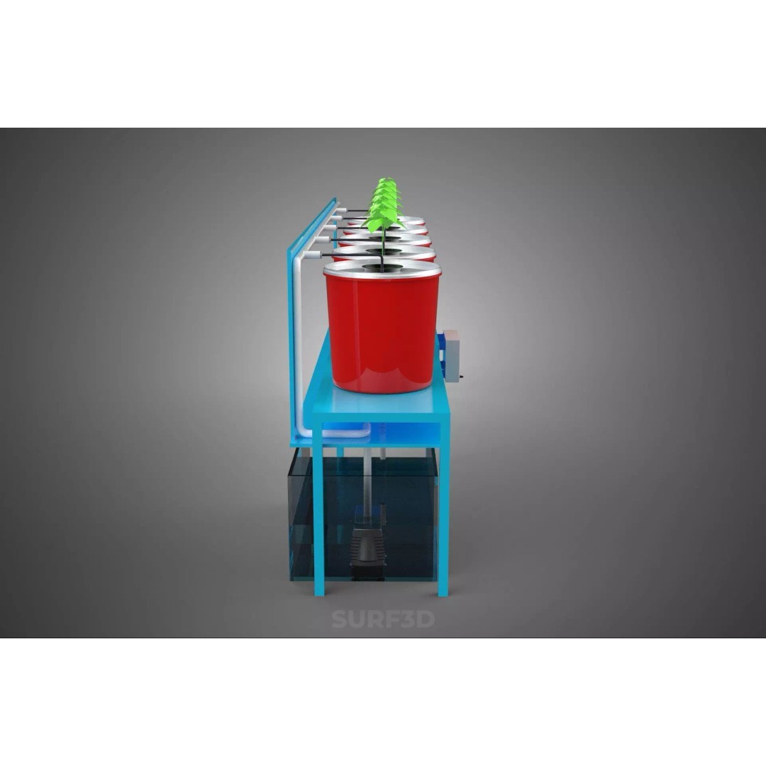 IoT Smart Control Dutch Bucket Hydroponic System 3D Model – PBR Formats - View 28